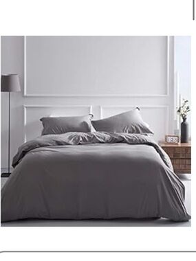 3-Piece King Bedding Set in Gray